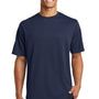 Sport-Tek Mens RacerMesh Moisture Wicking Short Sleeve Crewneck T-Shirt - True Navy Blue