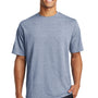 Sport-Tek Mens RacerMesh Moisture Wicking Short Sleeve Crewneck T-Shirt - Heather True Navy Blue