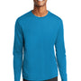 Sport-Tek Mens RacerMesh Moisture Wicking Long Sleeve Crewneck T-Shirt - Pond Blue