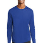 Sport-Tek Mens RacerMesh Moisture Wicking Long Sleeve Crewneck T-Shirt - True Royal Blue