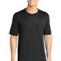 Sport-Tek Mens Competitor Moisture Wicking Short Sleeve Crewneck T-Shirt - Black