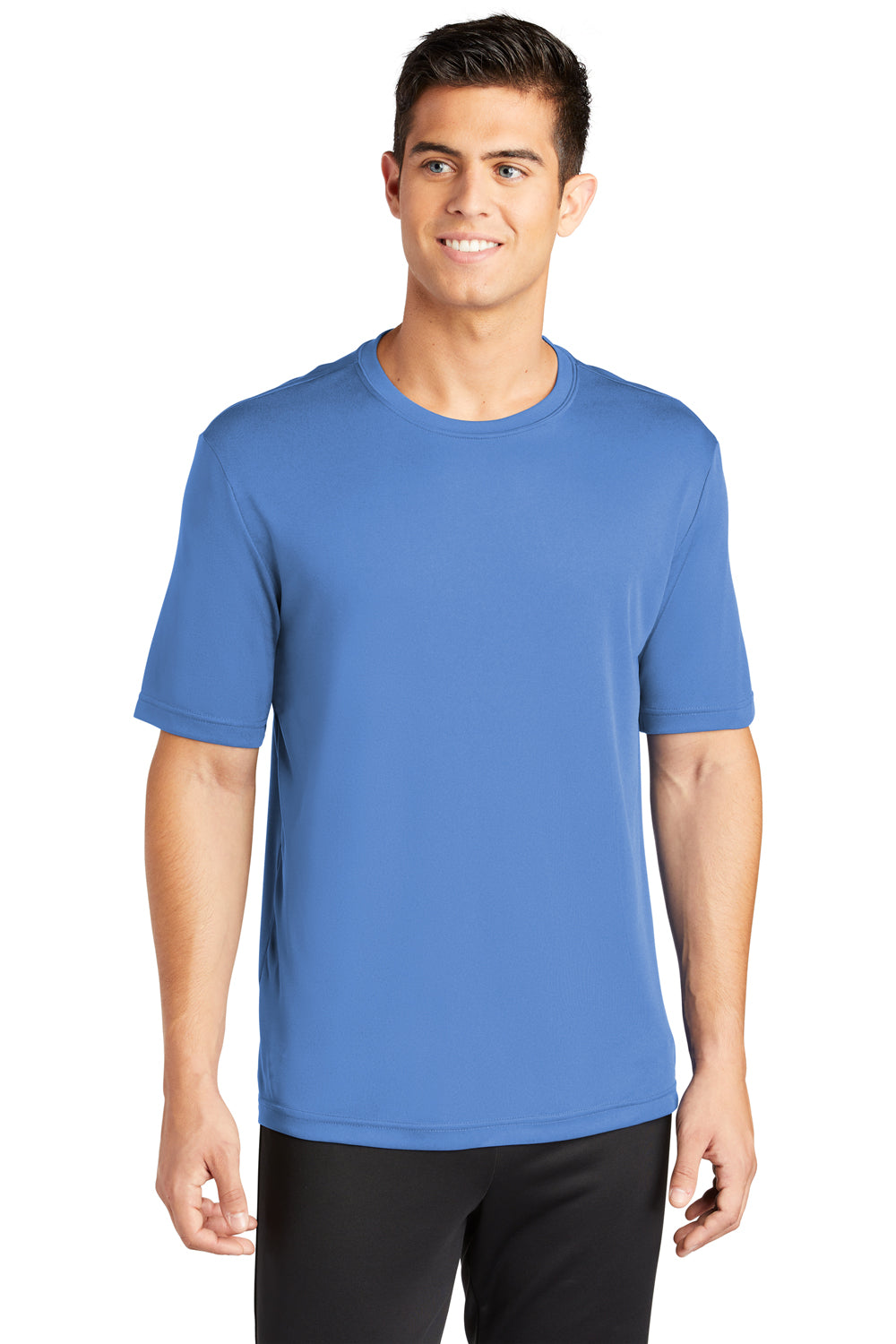 Sport-Tek ST350 Mens Competitor Moisture Wicking Short Sleeve Crewneck T-Shirt Carolina Blue Front