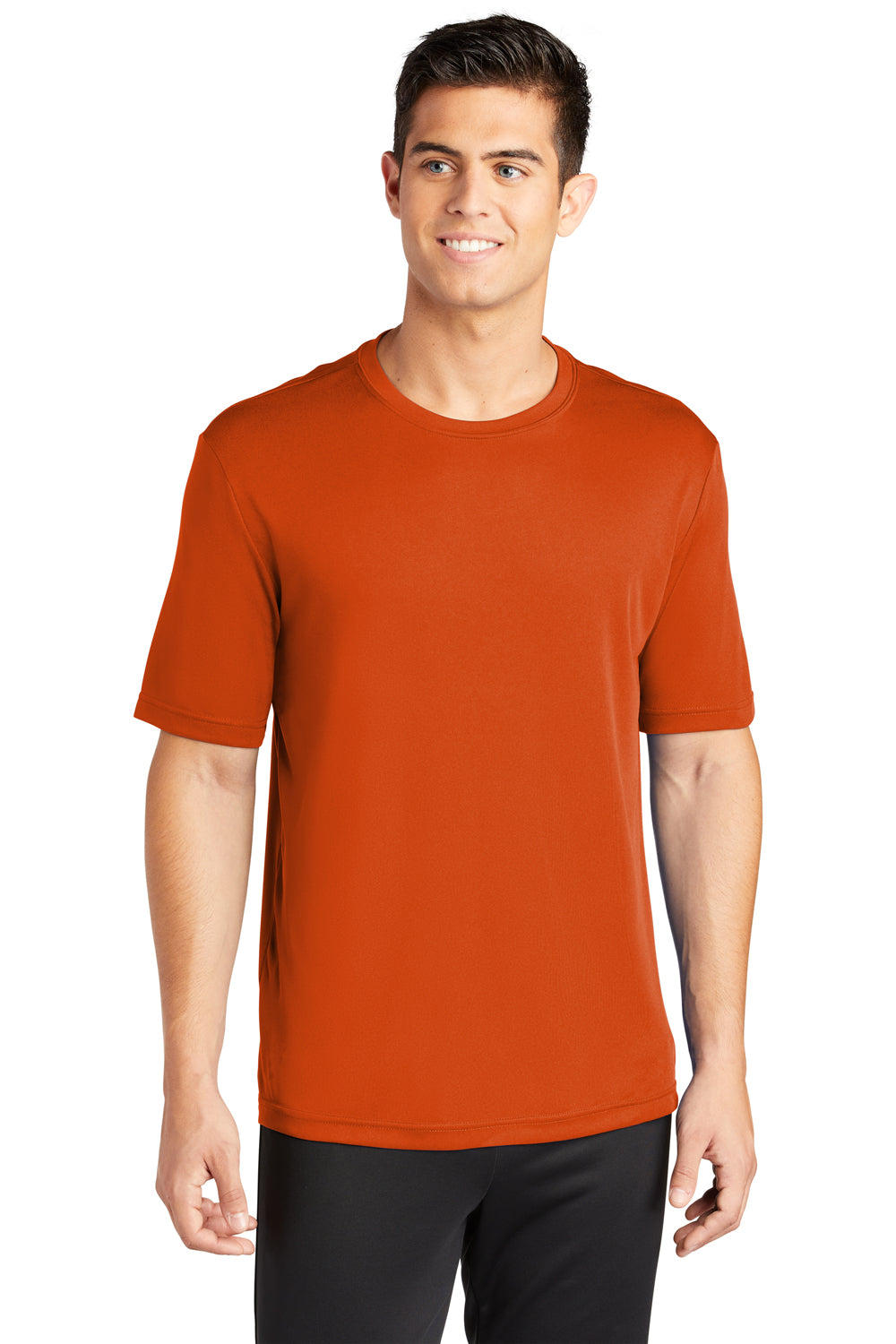Sport-Tek ST350 Mens Competitor Moisture Wicking Short Sleeve Crewneck T-Shirt Orange Front