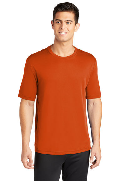 Sport-Tek ST350 Mens Competitor Moisture Wicking Short Sleeve Crewneck T-Shirt Orange Front