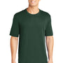 Sport-Tek Mens Competitor Moisture Wicking Short Sleeve Crewneck T-Shirt - Forest Green