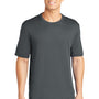 Sport-Tek Mens Competitor Moisture Wicking Short Sleeve Crewneck T-Shirt - Iron Grey