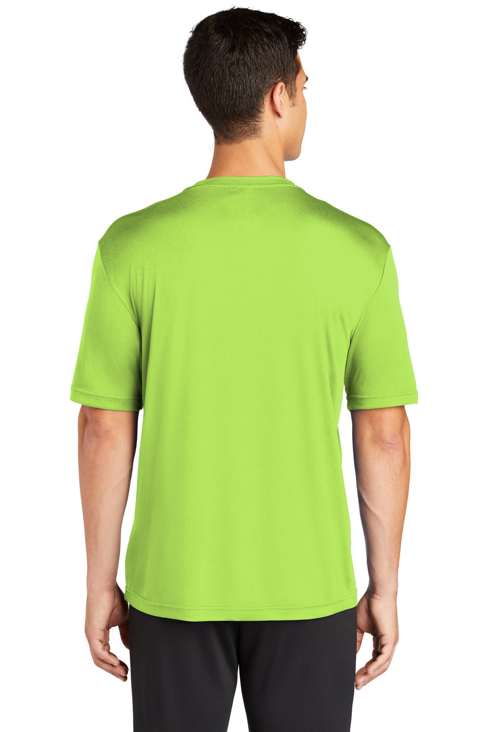 Sport-Tek ST350 Mens Competitor Moisture Wicking Short Sleeve Crewneck T-Shirt Lime Green Back