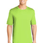 Sport-Tek Mens Competitor Moisture Wicking Short Sleeve Crewneck T-Shirt - Lime Shock Green