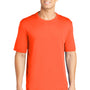 Sport-Tek Mens Competitor Moisture Wicking Short Sleeve Crewneck T-Shirt - Neon Orange