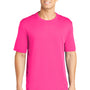 Sport-Tek Mens Competitor Moisture Wicking Short Sleeve Crewneck T-Shirt - Neon Pink
