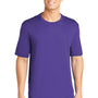 Sport-Tek Mens Competitor Moisture Wicking Short Sleeve Crewneck T-Shirt - Purple
