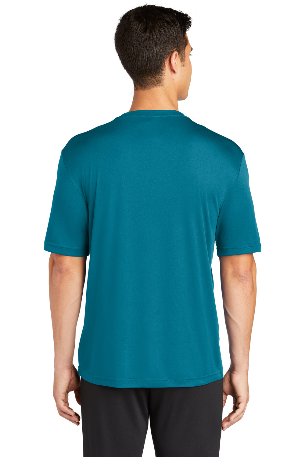 Sport-Tek ST350 Mens Competitor Moisture Wicking Short Sleeve Crewneck T-Shirt Tropic Blue Back