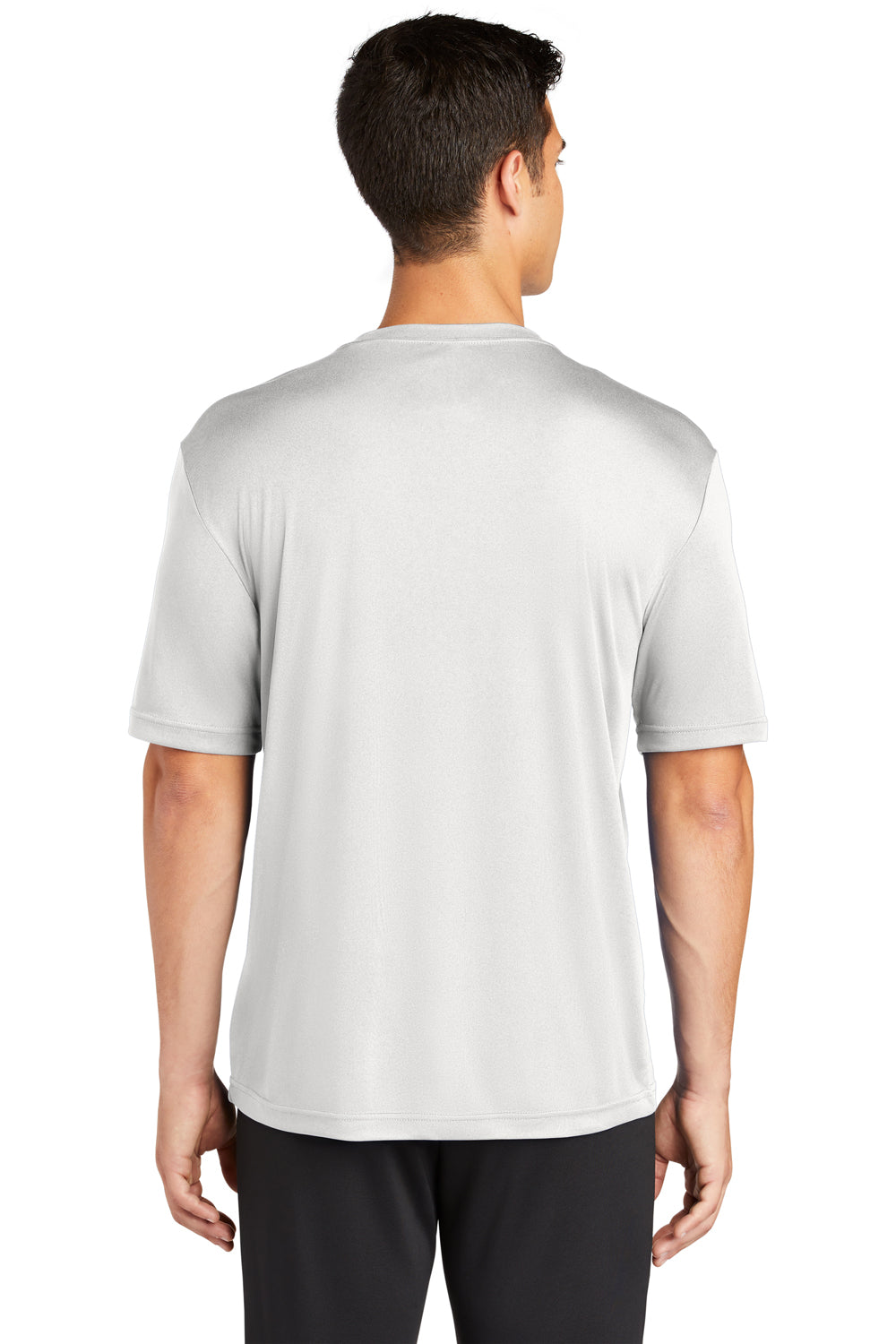 Sport-Tek ST350 Mens Competitor Moisture Wicking Short Sleeve Crewneck T-Shirt White Back