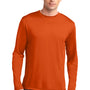 Sport-Tek Mens Competitor Moisture Wicking Long Sleeve Crewneck T-Shirt - Deep Orange
