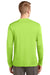 Sport-Tek ST350LS Mens Competitor Moisture Wicking Long Sleeve Crewneck T-Shirt Lime Green Back