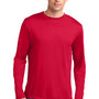 Sport-Tek Mens Competitor Moisture Wicking Long Sleeve Crewneck T-Shirt - True Red
