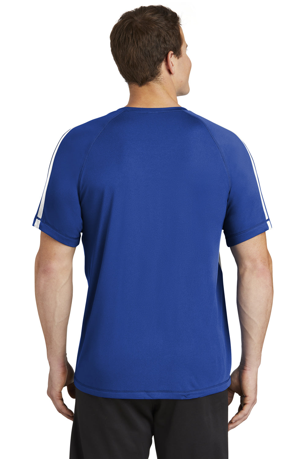 Sport-Tek ST351 Mens Competitor Moisture Wicking Short Sleeve Crewneck T-Shirt Royal Blue/White Back