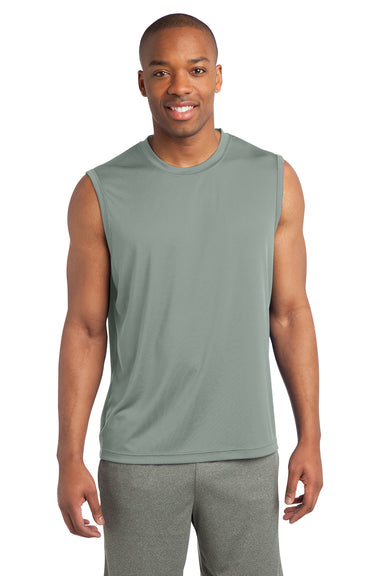 Sport-Tek ST352 Mens Competitor Moisture Wicking Tank Top Silver Grey Front