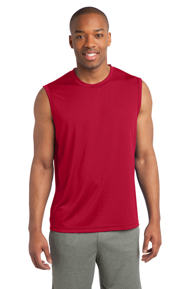 Sport-Tek ST352 Mens Competitor Moisture Wicking Tank Top Red Front