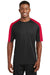 Sport-Tek ST354 Mens Competitor Moisture Wicking Short Sleeve Crewneck T-Shirt Black/Red Front