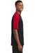 Sport-Tek ST354 Mens Competitor Moisture Wicking Short Sleeve Crewneck T-Shirt Black/Red Side