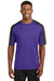 Sport-Tek ST354 Mens Competitor Moisture Wicking Short Sleeve Crewneck T-Shirt Purple/Black Front
