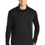 Sport-Tek Mens Competitor Moisture Wicking 1/4 Zip Sweatshirt - Black