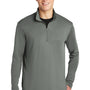 Sport-Tek Mens Competitor Moisture Wicking 1/4 Zip Sweatshirt - Concrete Grey