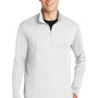 Sport-Tek Mens Competitor Moisture Wicking 1/4 Zip Sweatshirt - White