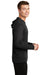 Sport-Tek ST358 Mens Competitor Moisture Wicking Long Sleeve Hooded T-Shirt Hoodie Black Side