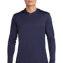 Sport-Tek Mens Competitor Moisture Wicking Long Sleeve Hooded T-Shirt Hoodie - True Navy Blue