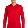 Sport-Tek Mens Competitor Moisture Wicking Long Sleeve Hooded T-Shirt Hoodie - True Red