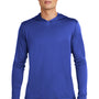 Sport-Tek Mens Competitor Moisture Wicking Long Sleeve Hooded T-Shirt Hoodie - True Royal Blue