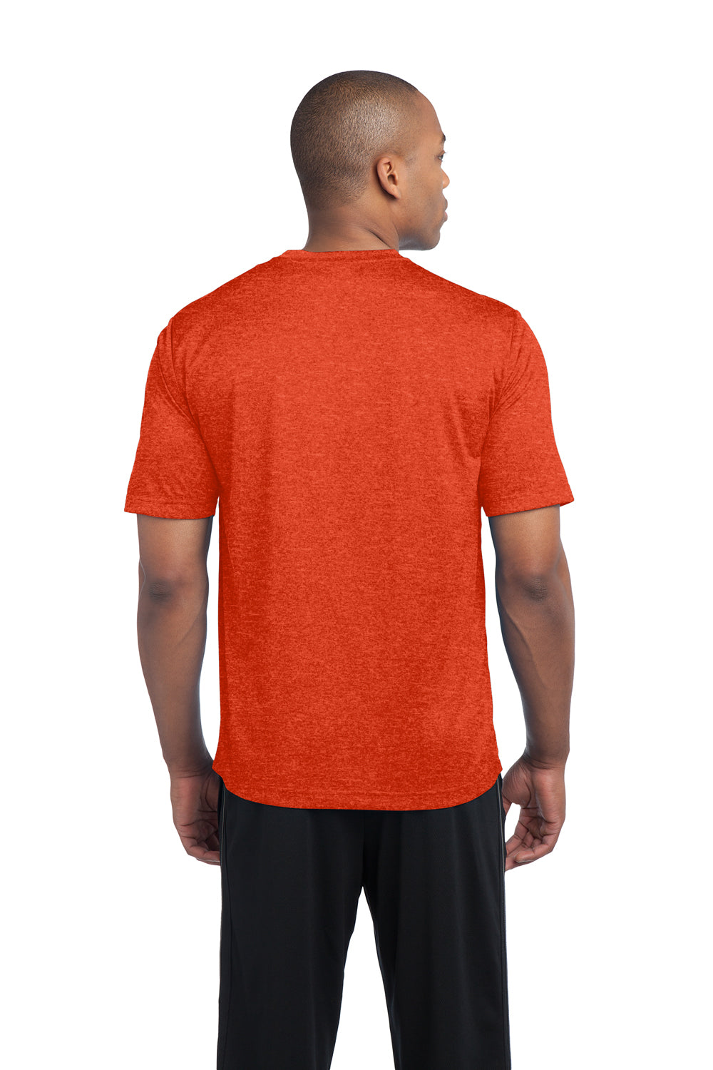 Sport-Tek ST360 Mens Contender Heather Moisture Wicking Short Sleeve Crewneck T-Shirt Orange Back