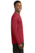 Sport-Tek ST360LS Mens Contender Heather Moisture Wicking Long Sleeve Crewneck T-Shirt Red Side