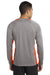 Sport-Tek ST361LS Mens Contender Heather Moisture Wicking Long Sleeve Crewneck T-Shirt Vintage Grey/Orange Back