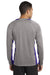 Sport-Tek ST361LS Mens Contender Heather Moisture Wicking Long Sleeve Crewneck T-Shirt Vintage Grey/Purple Back