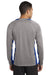 Sport-Tek ST361LS Mens Contender Heather Moisture Wicking Long Sleeve Crewneck T-Shirt Vintage Grey/Royal Blue Back