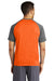 Sport-Tek ST362 Mens Contender Heather Moisture Wicking Short Sleeve Crewneck T-Shirt Orange/Graphite Grey Back