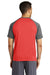 Sport-Tek ST362 Mens Contender Heather Moisture Wicking Short Sleeve Crewneck T-Shirt Red/Graphite Grey Back