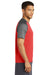 Sport-Tek ST362 Mens Contender Heather Moisture Wicking Short Sleeve Crewneck T-Shirt Red/Graphite Grey Side