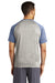 Sport-Tek ST362 Mens Contender Heather Moisture Wicking Short Sleeve Crewneck T-Shirt Vintage Grey/Navy Blue Back