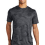 Sport-Tek Mens CamoHex Moisture Wicking Short Sleeve Crewneck T-Shirt - Iron Grey