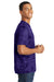 Sport-Tek ST370 Mens CamoHex Moisture Wicking Short Sleeve Crewneck T-Shirt Purple Side