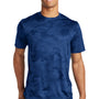 Sport-Tek Mens CamoHex Moisture Wicking Short Sleeve Crewneck T-Shirt - True Royal Blue