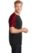 Sport-Tek ST371 Mens CamoHex Moisture Wicking Short Sleeve Crewneck T-Shirt Black/Red Side