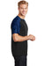 Sport-Tek ST371 Mens CamoHex Moisture Wicking Short Sleeve Crewneck T-Shirt Black/Royal Blue Side