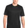 Sport-Tek Mens Elevate Moisture Wicking Short Sleeve Crewneck T-Shirt - Black