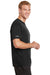 Sport-Tek ST380 Mens Elevate Moisture Wicking Short Sleeve Crewneck T-Shirt Black Side