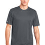 Sport-Tek Mens Elevate Moisture Wicking Short Sleeve Crewneck T-Shirt - Iron Grey